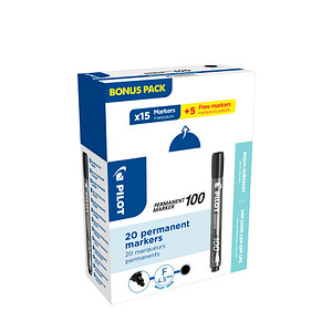3131910501268 - Permanentmarker 100 4010001P20 Pack schwarz 1mm Rundspitze 3131910501268 20 Stück