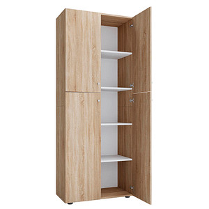 VCM my office Aktenschrank XXL Lona, 914114 eiche 4 Fachböden 70,0 x 39,0 x 183,0 cm