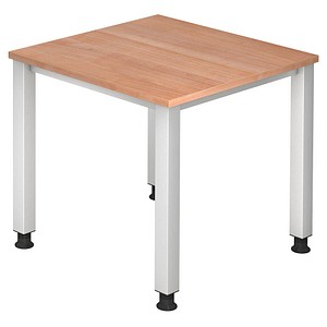 Akandia höhenverstellbarer Schreibtisch nussbaum quadratisch