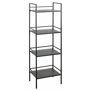 4001070545237 - Regal HAKU 4 Fachböden mit jeweils bis zu 8 kg Tragkraft B 400 x T 300 x H 1280 mm Stahl Metall schwarz 4001070545237 - Regal HAKU 4 Fachböden mit jeweils bis zu 8 kg Tragkraft B 400 x T 300 x H 1280 mm Stahl Metall schwarz