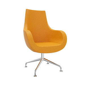 fm Sessel Pirum orange chrom Stoff, 1 St.