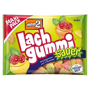 Nimm2 Lachgummi Happies Sauer 325G - Saure Fruchtgummifiguren - Fruchtig-Spritziger Geschmack - Weiche Konsistenz - Fruchtgummi. Saures Fruchtgummi - Image 2