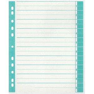 Wekre Trennblätter DIN A4 1-0 weiß/grün, 230 g/m², 100 Blatt