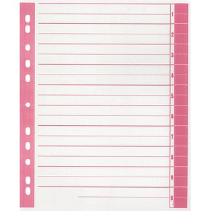 Wekre Trennblätter DIN A4 1-0 weiß/rot, 230 g/m², 100 Blatt