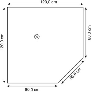 4032062003947 - Trapezplatte Breno Verbindungsplatte für Schreibtische Breno mit Stützfuß L 1200 x B 1200 mm Spanplatte Lichtgrau Silber 4032062003947 - Trapezplatte Breno Verbindungsplatte für Schreibtische Breno mit Stützfuß L 1200 x B 1200 mm Spanplatte Lichtgrau Silber