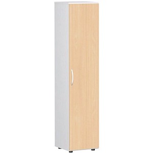 4038933486406 - Aktenschrank Flex S-345100-BW weiß buche 4 Fachböden 400 x 420 x 1808 cm