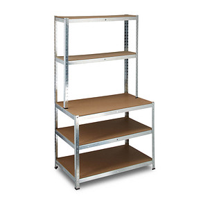 relaxdays Schwerlastregal 10020719_0 grau 100,0 x 60,0 x 180,0 cm