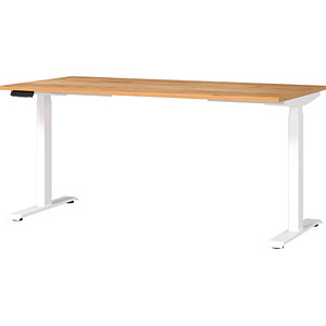 4005949790841 - Sitz-Steh-Schreibtisch JET 7908-242 elektrisch höhenverstellbar 72-120cm (H) 160x80cm (BxT) rechteckig navarra-eiche Weiß 4005949790841 - Sitz-Steh-Schreibtisch JET 7908-242 elektrisch höhenverstellbar 72-120cm (H) 160x80cm (BxT) rechteckig navarra-eiche Weiß