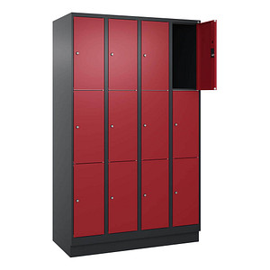 4068427434460 - Schließfachschrank Classic PLUS rubinrot schwarzgrau 080020-403 S10032 12 Schließfächer 1200 x 500 x 1950 cm 4068427434460 4068427434460 - Schließfachschrank Classic PLUS rubinrot schwarzgrau 080020-403 S10032 12 Schließfächer 1200 x 500 x 1950 cm 4068427434460
