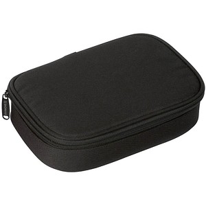 9004546372769 - Federmappe oval groß schwarz 21x15x5cm mit Innenklappe 9004546372769 PBs