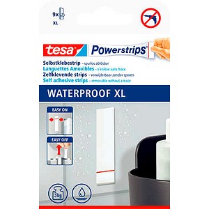 4063565154201 - tesa Powerstrips WATERPROOF XL 1KG Klebestreifen für max 10 kg 20 x 80 cm 9 St