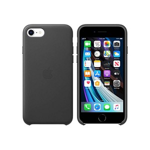 Leder Case Handy-Cover für Apple iPhone SE (2. Gen), 8, 7 schwarz