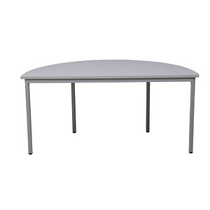 4260610840830 - Mehrzwecktisch grau halbrund Vierkantrohr grau 1200 x 600 x 750 cm 4260610840830 Gürkan