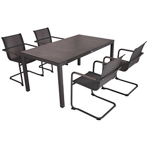Garden Pleasure Sitzgruppe SOPHIA, grau Metall, 5-teilig