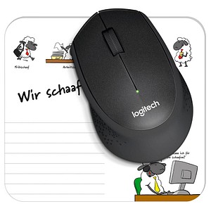 RNK-Verlag Mousepad-Notizblock weiß/grau Papier 24,0 x 22,0 cm, 30 Blatt