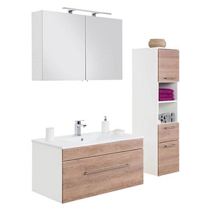 Badmöbel-Set VIVA eiche/weiß