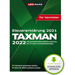 9783648151372 - LEXWARE TAXMAN Vermieter 2022 (für das Steuerjahr 2021) Software Vollversion (Download-Link)