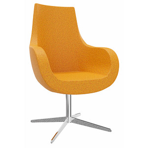 fm Sessel Pirum orange chrom Stoff, 1 St.