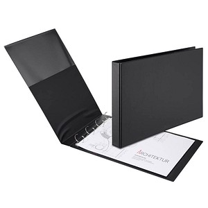 VELOFLEX Ringbuch 4-Ringe schwarz 4,5 cm DIN A3 quer, 1 St.