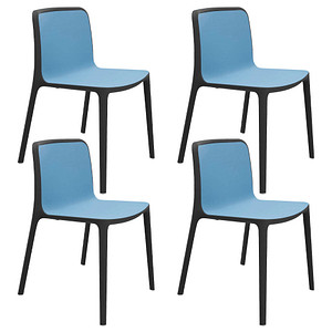 4260761571959 - 4 Besucherstühle Cento 4260761571959 hellblau Kunststoff