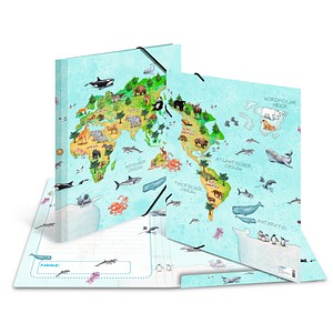 HERMA Sammelmappe DIN A3 Weltkarte