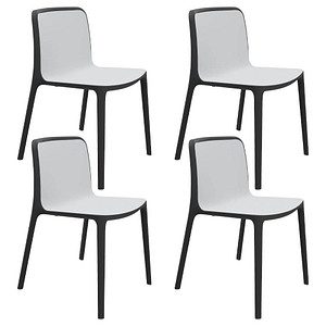 4260761571935 - 4 Besucherstühle Cento 4260761571935 hellgrau Kunststoff