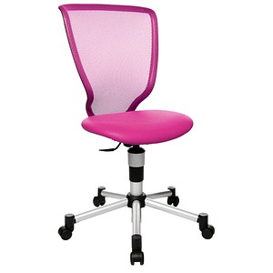 Topstar Kinderdrehstuhl Titan Junior, 71487 S04 Stoff rosa, Gestell silber