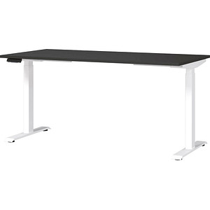 4005949790834 - Sitz-Steh-Schreibtisch JET 7908-569 elektrisch höhenverstellbar 72-120cm (H) 160cmx80cm (BxT) rechteckig grafit   Weiß 40059