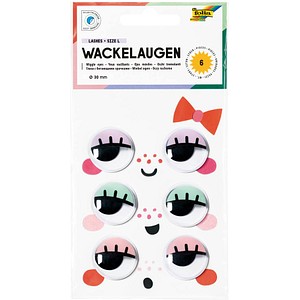4001868135633 - Wackelaugen farbsortiert LASHES SIZE L Ø 300 mm 6 St