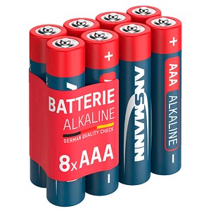 ANSMANN Batterien Red Alkaline Alkali-Mangan Micro AAA 1,5 V, 8 St.
