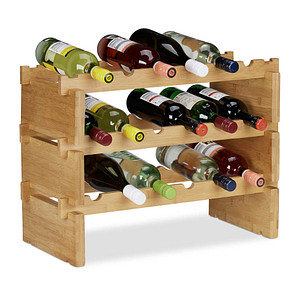 relaxdays Weinregal braun 60,0 x 28,5 x 45,0 cm