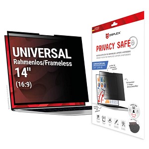 DISPLEX PRIVACY SAFE Wiederablösbarer 2-Wege Blickschutzfilter für Laptop/ Notebook (randlos/frameless) 14'' (16:9)