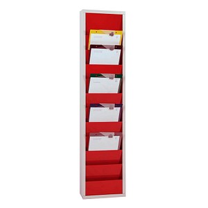 4052301027114 - Planungstafel mit 10 Schienen einreihig HxBxT 1280 x 315 x 74 mm rot EICHNER 4052301027114 - Planungstafel mit 10 Schienen einreihig HxBxT 1280 x 315 x 74 mm rot EICHNER