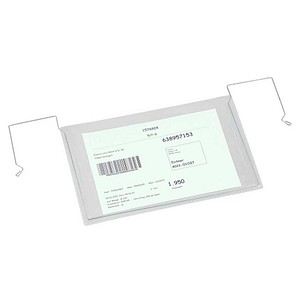 EICHNER Sichttaschen mit Drahtbügel DIN A5 quer transparent glatt, 50 St.