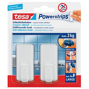 tesa Powerstrips Klebehaken für max. 2,0 kg 20,0 x 50,0 mm, 2 St.