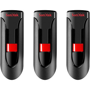 0619659193935 - SanDisk Cruzer Glide - USB-Flash-Laufwerk - verschlüsselt - 32 GB - USB 20 (Packung mit 3)