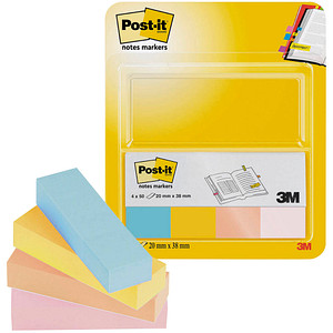 Post-it® Notes Markers Haftmarker farbsortiert 4x 50 Streifen