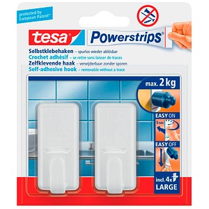 tesa Powerstrips Klebehaken für max. 2,0 kg, 2,0 x 5,0 cm, 2 St.