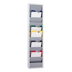 4052301027152 - Planungstafel mit 10 Schienen einreihig HxBxT 1280 x 315 x 74 mm grau EICHNER