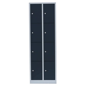 4061815517967 - Schließfachschrank anthrazit lichtgrau 520428 8 Schließfächer 600 x 500 x 1800 cm 4061815517967 LÜLLMANN