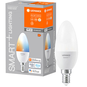 4058075778573 - Smarte LED-Lampe mit WiFi Technologie Sockel E14 Dimmbar Lichtfarbe änderbar (2700-6500K) ersetzt Glühlampen mit 40 w smart+ WiFi Candle Tunable