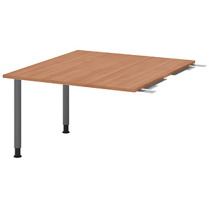 4032062316764 - HAMMERBACHER Verbindungsplatte höhenverstellbar KT12C nussbaum grafit rechteckig 1200 x 1300 x 720 - 740 cm