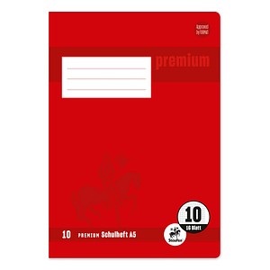 4006050103100 - Schulheft 734010310 Premium Lineatur 10 kariert mit weißem Rand A5 90g rot 16 Blatt 32 Seiten 4006050103100 Staufen 4006050103100 - Schulheft 734010310 Premium Lineatur 10 kariert mit weißem Rand A5 90g rot 16 Blatt 32 Seiten 4006050103100 Staufen