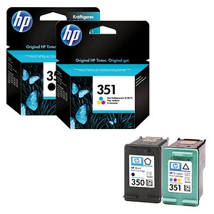 HP 350 + 351 (CB335EE/CB337EE) schwarz, color Druckerpatronen, 2er-Set