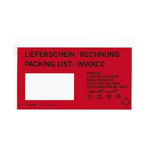 VP Lieferscheintaschen Kunststoff DIN lang 250 St.