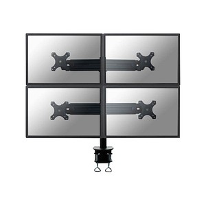 Neomounts Monitor-Halterung FPMA-D700D4 schwarz für 4 Monitore, Tischklemme