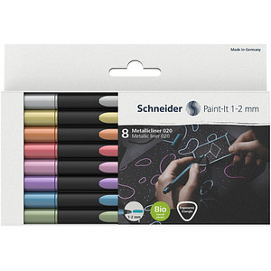 4004675153883 - Metallicliner 020 Paint-It 1-2 mm 8er Etui farbig sortiert 4004675153883 495966 8 Stück