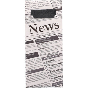 4002911573822 - Bestecktaschen Newsprint B 85 x H 200 mm inkl 2-lagiger Serviette B 330 x H 330 mm FSC®-Papier schwarz-weiß 520 Stück 4002911573822 - Bestecktaschen Newsprint B 85 x H 200 mm inkl 2-lagiger Serviette B 330 x H 330 mm FSC®-Papier schwarz-weiß 520 Stück