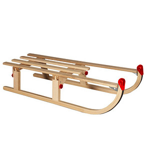 6425075136418 - Weitere - Holz-Faltschlitten klappbar 110x35x25cm Holzschlitten Schlitten Schneeschlitten