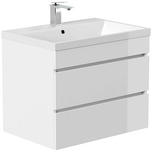 4251982673904 - POSSEIK Waschbecken mit Unterschrank FELLINI 70 weiß glanz 700 x 480 x 584 cm